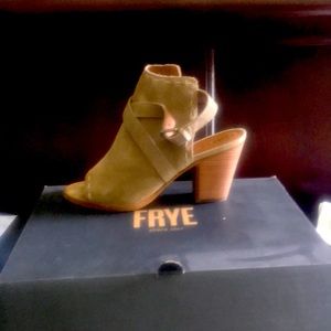 Frye open toe booties